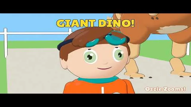 Monster Truck vs GIANT Dinosaur! Tug-of-War for Kids | Ozzie Zooms! Ep 13 thumbnail